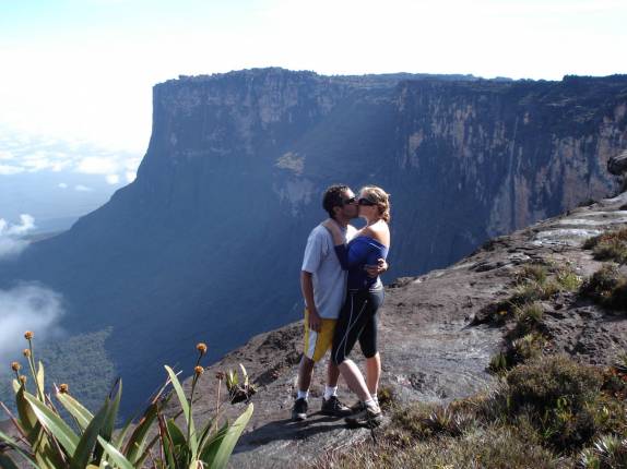 Emoção por estar no topo do Monte Roraima, na  Venezuela, em 2007